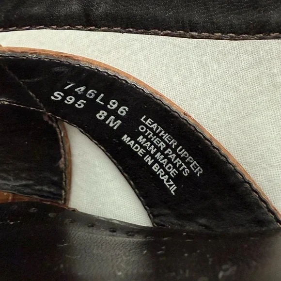 LifeStride Brown Crocodile-embossed Leather Slingback Kitten Heel Sandals - Picture 7 of 8